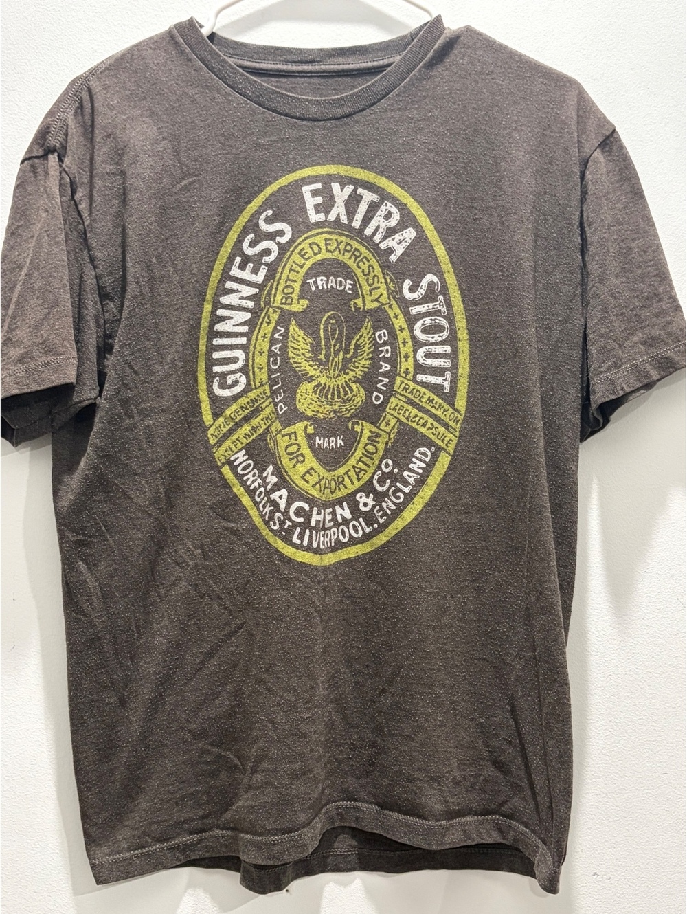 Guinness Extra Stout Beer Graphic T-Shirt Gray Men's Size Large